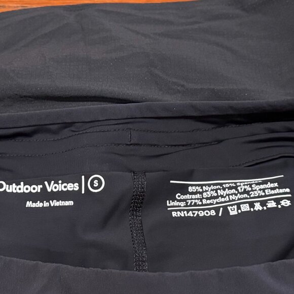 Outdoor Voices exercise skort 3", black, Size S - Picture 3 of 3